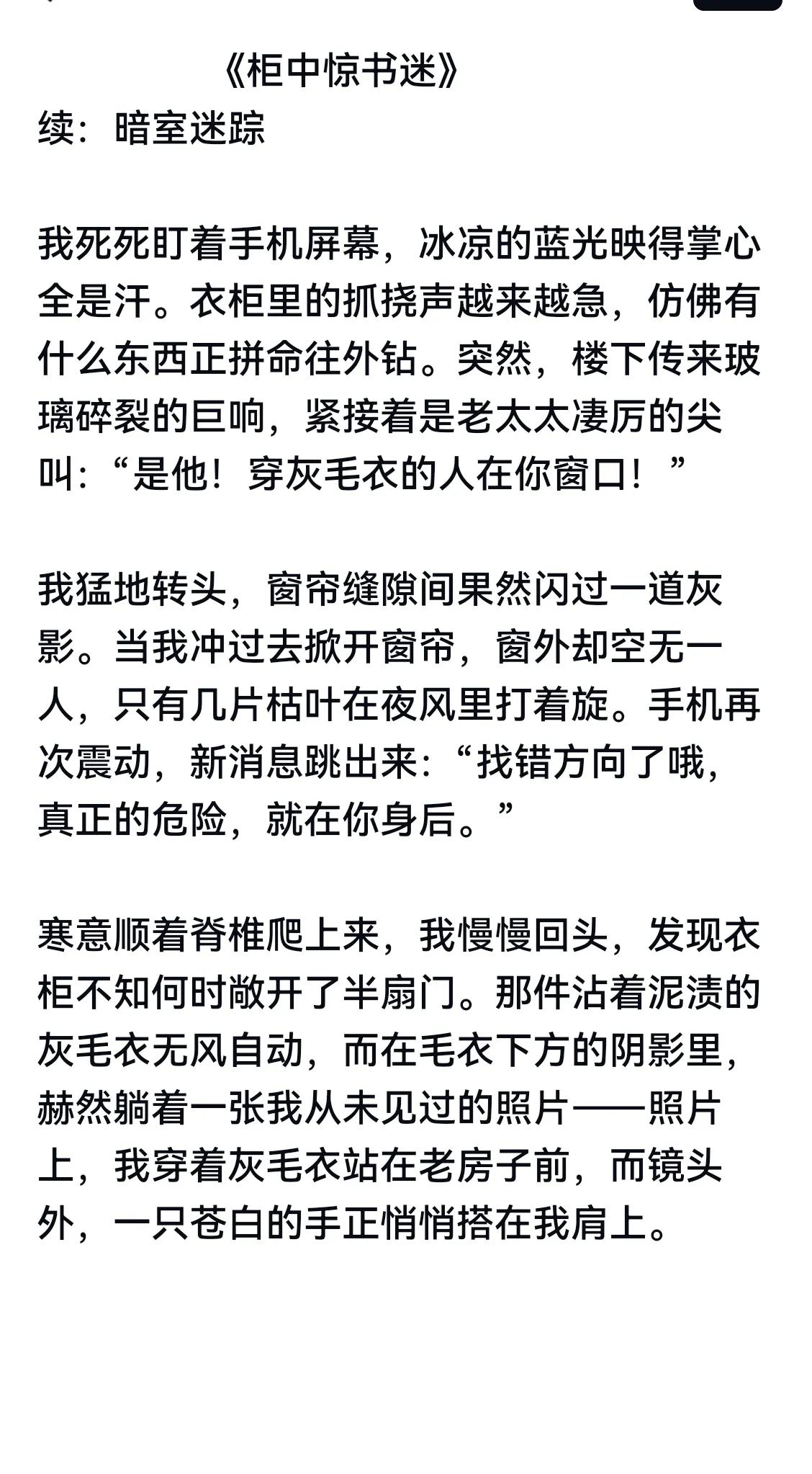 《柜中惊书迷》     续：暗室迷踪暗室迷踪
