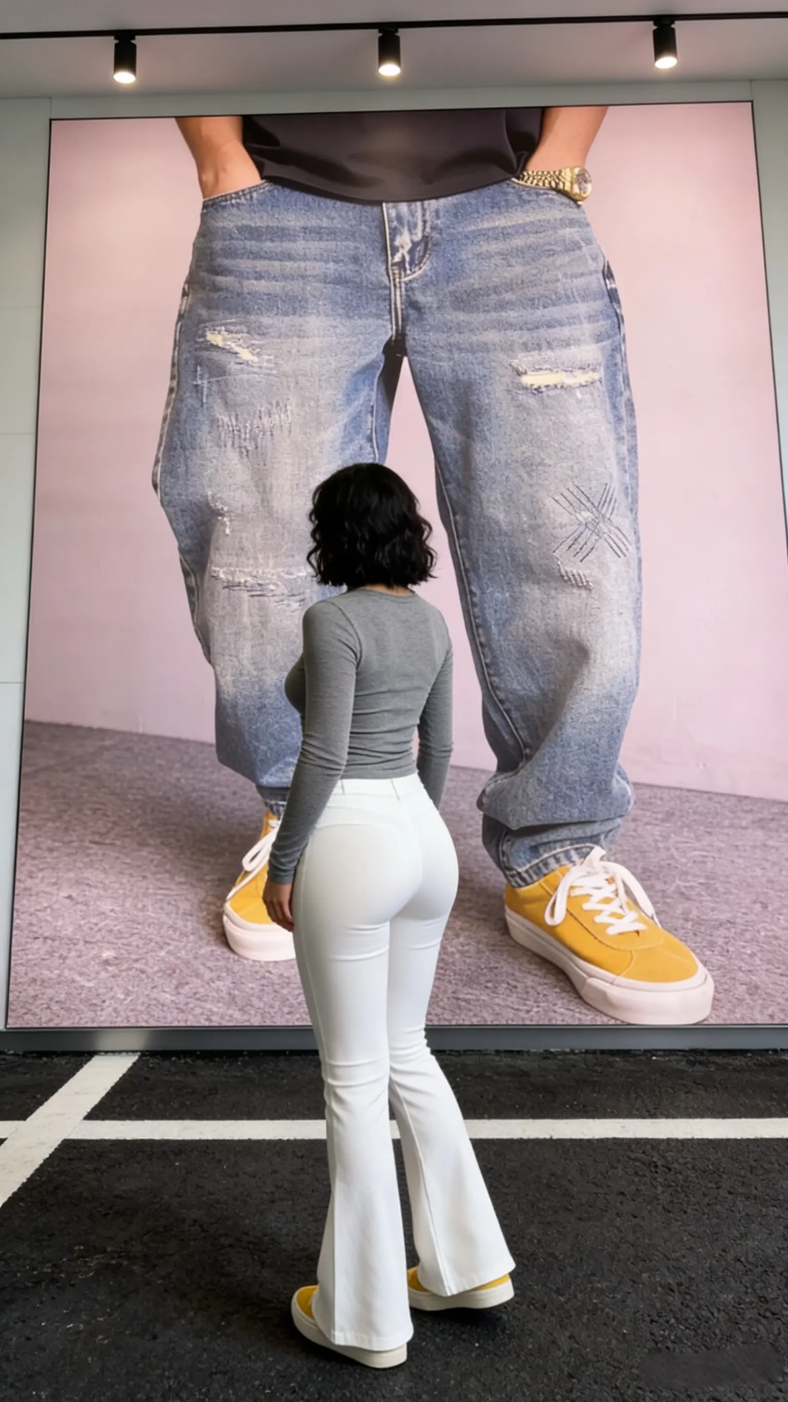 大码美式休闲痞帅复古破洞补丁牛仔裤男直筒宽松百搭锥形乞丐裤子         ✓