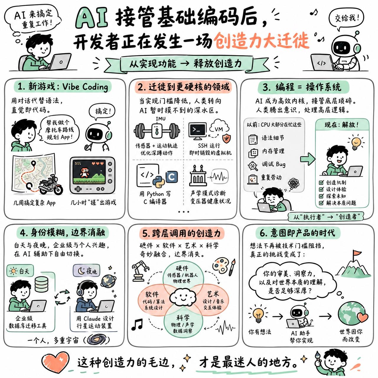 【AI 接管基础编码后，开发者正在发生一场创造力大迁徙】

快速阅读：这是一场关