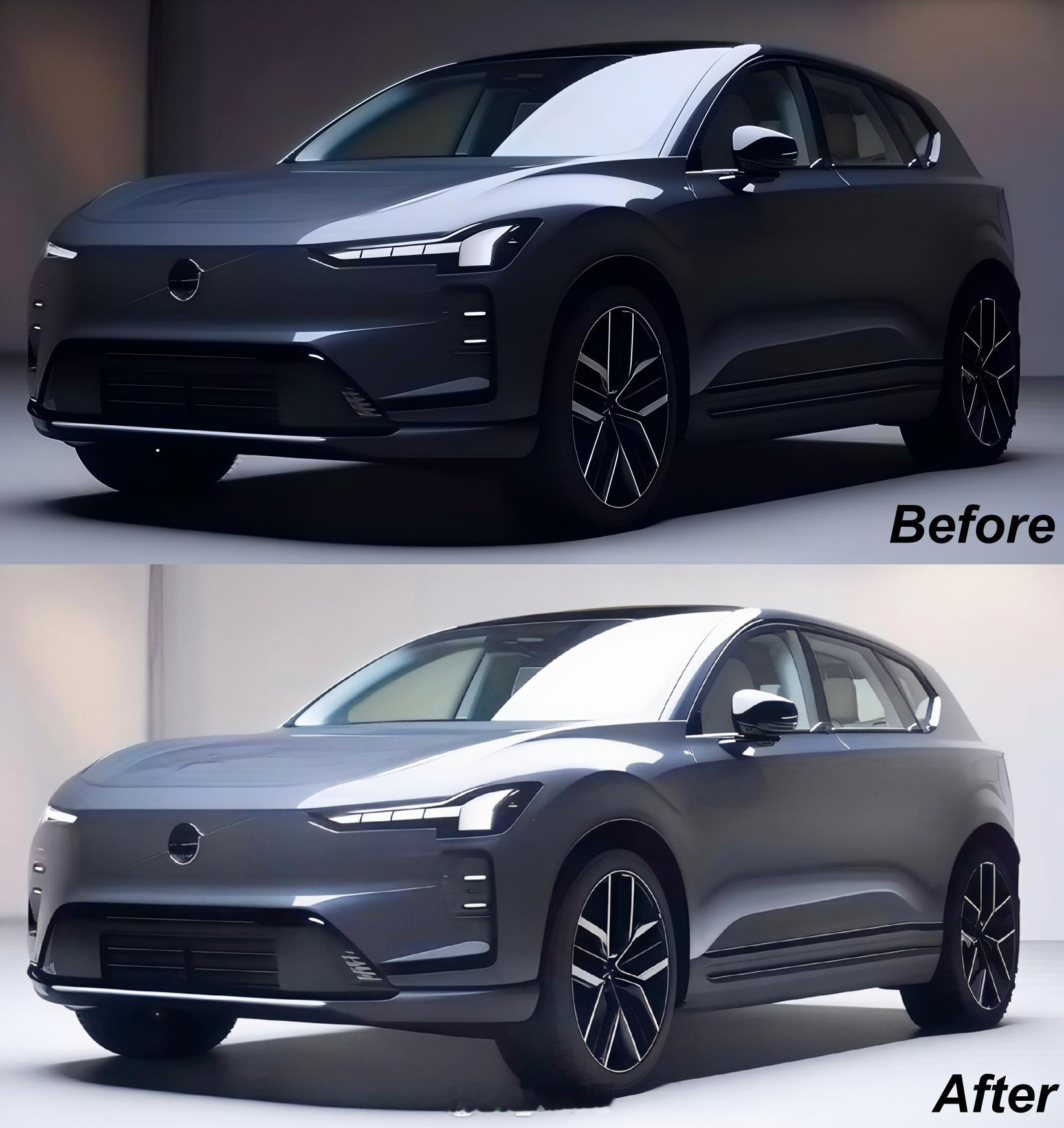 全新沃尔沃EX60提前曝光 对全新沃尔沃EX60曝光图进行了适当修复上色，现在来