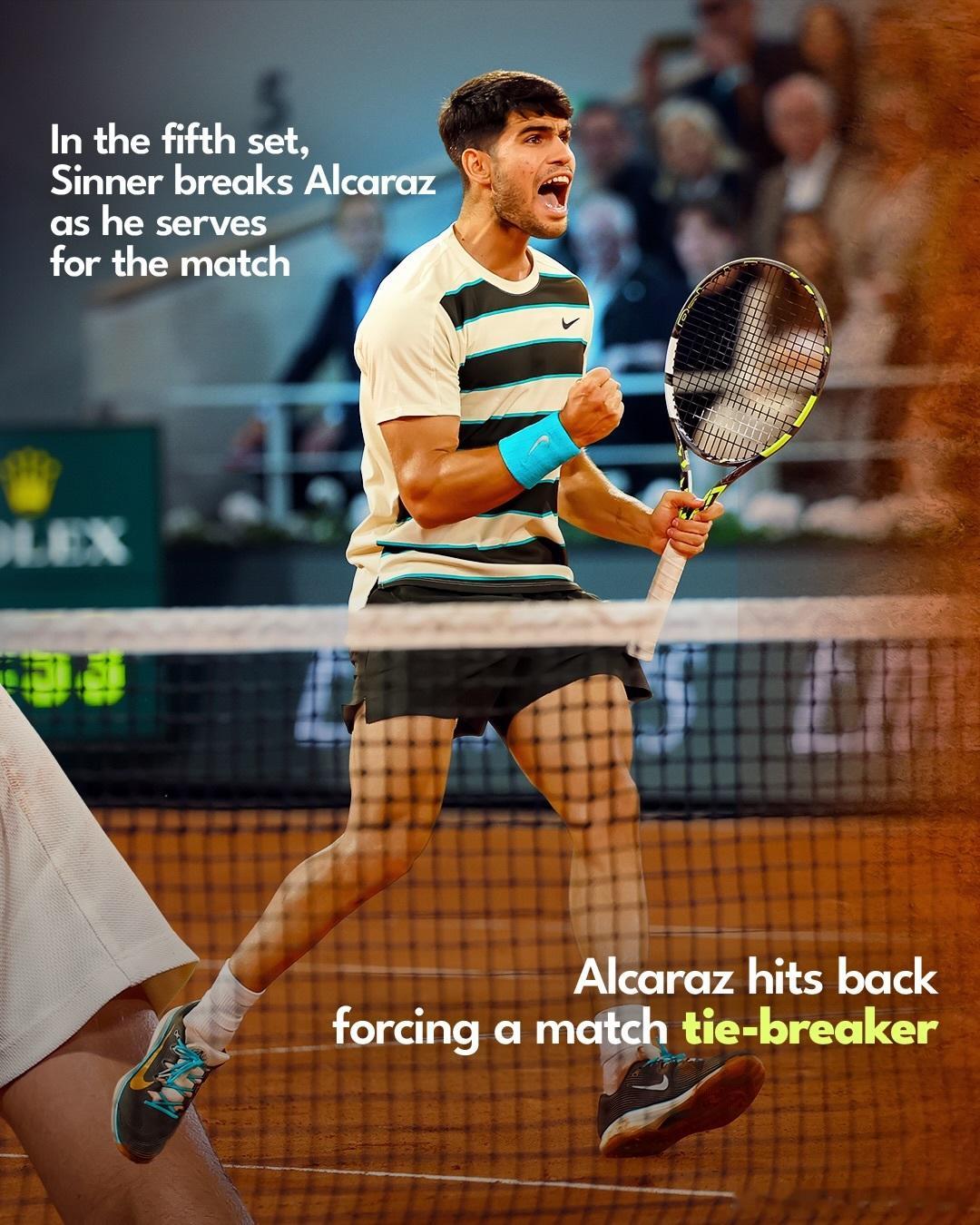 双子星的最后一次土场交锋还记得这个碎片🧩吗✅史上最伟大的大满贯决赛之一✅辛纳以