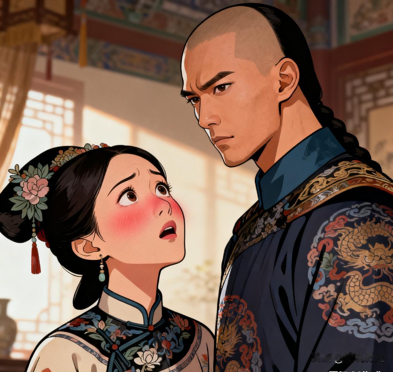 乾隆围场打猎时，被两只猛虎袭击，幸得侍卫海兰察挺身相救。事后，乾隆问他想要什么赏