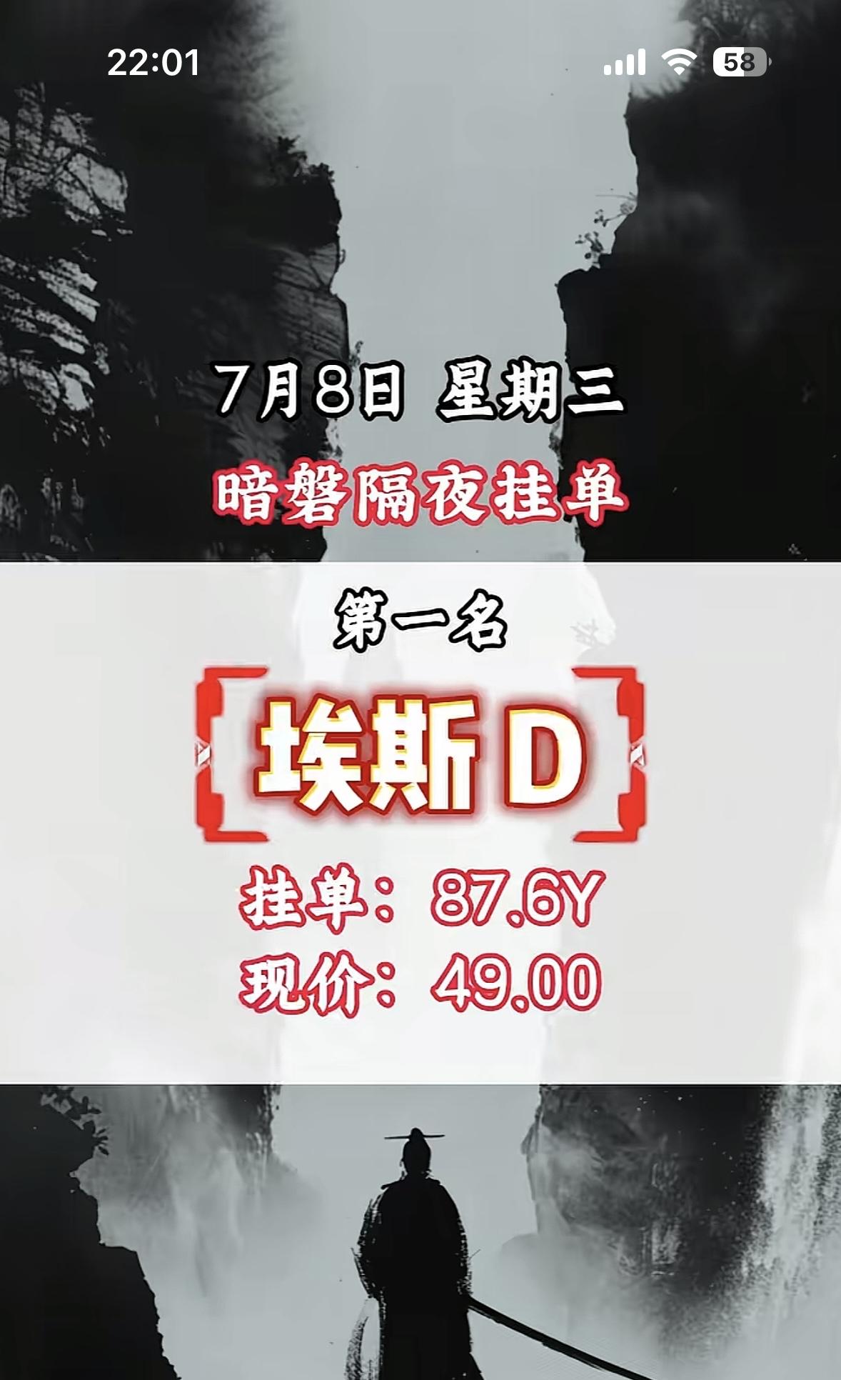 7月8日周三暗盘暗夜挂单，天娱数科强势来袭！

7月8日周三暗盘暗夜挂单，天娱数