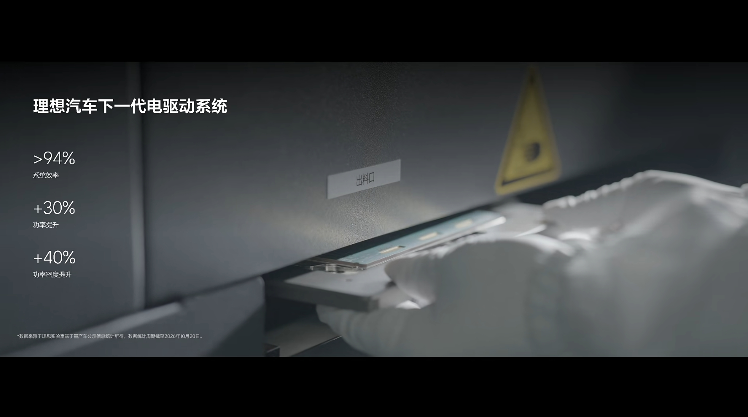 理想下一代电驱规划~系统效率 >94%功率提升30%功率密度提升 40%以目前纯