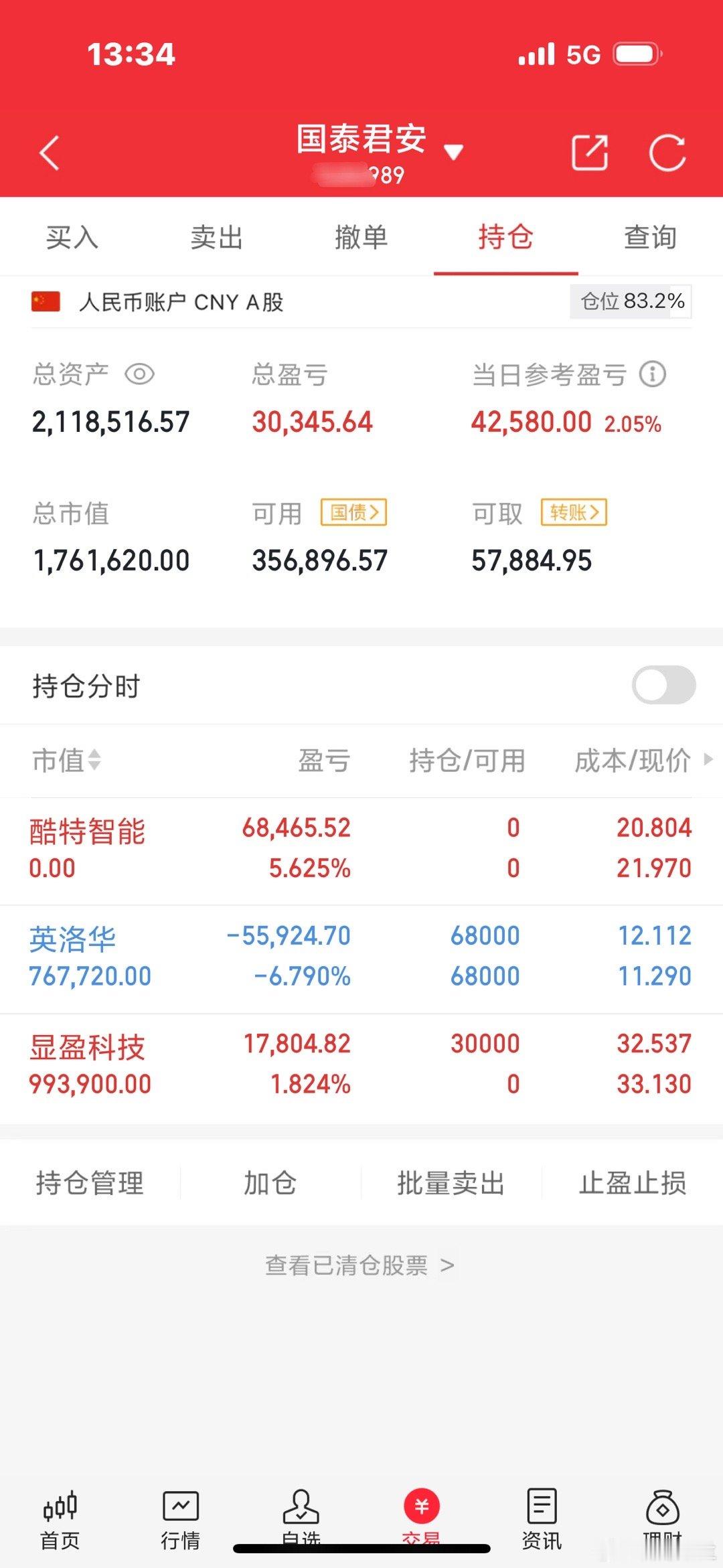 拒绝马后炮！！ 目前总资产：210W 今日买入   湿盈科技 今日割肉    酷