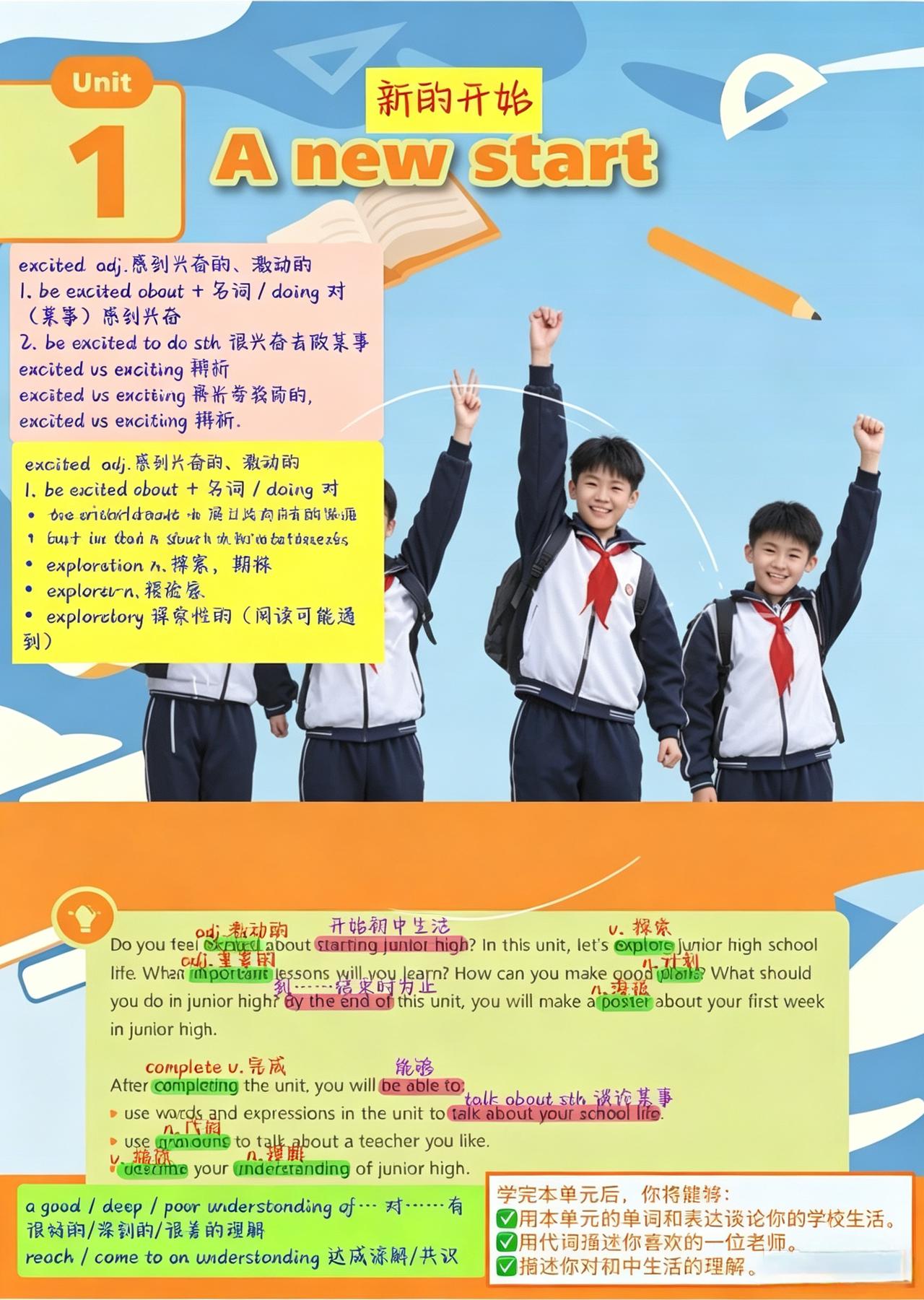 看了老大的试卷和作业后，我发现他还没掌握学习方法，加上有点懒，课文的知识点掌握得