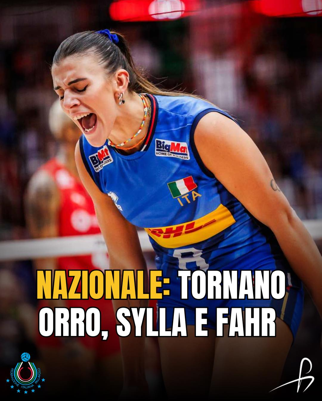 🇮🇹 意大利女排B队集训名单出炉，奥运冠军成员回归参训！在A队征战VNL巴西