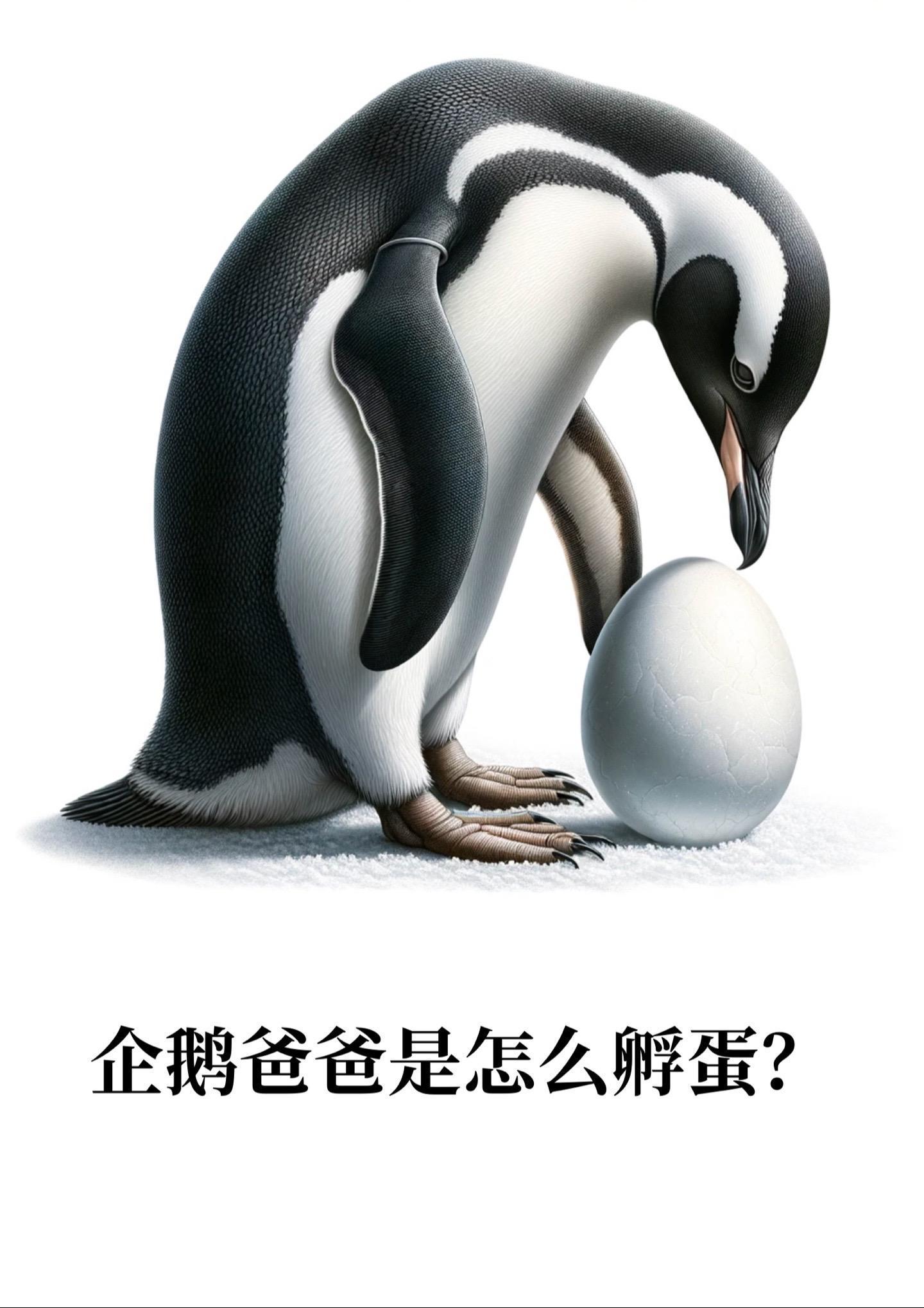 企鹅爸爸这么伟大，孵蛋任务由它来负责。