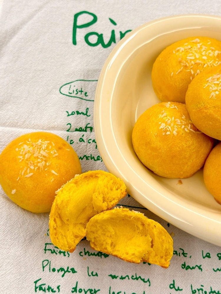 1岁宝宝辅食 椰香南瓜🎃小餐包[馋嘴]大人小孩都可以吃的早餐搭子 一起做起来儿