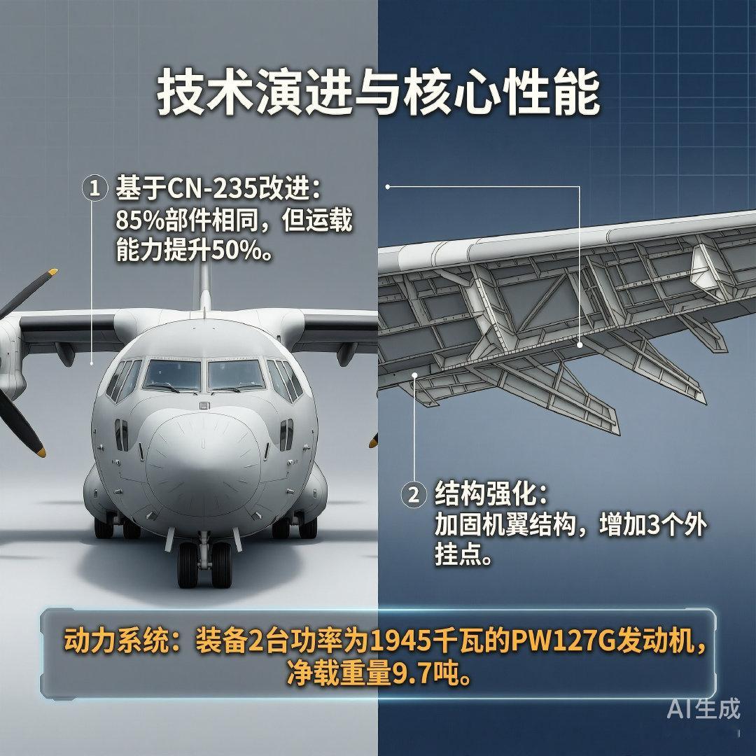 军事ai新视野 西班牙C-295运输机C-295是西班牙卡萨公司研制的一款多用途