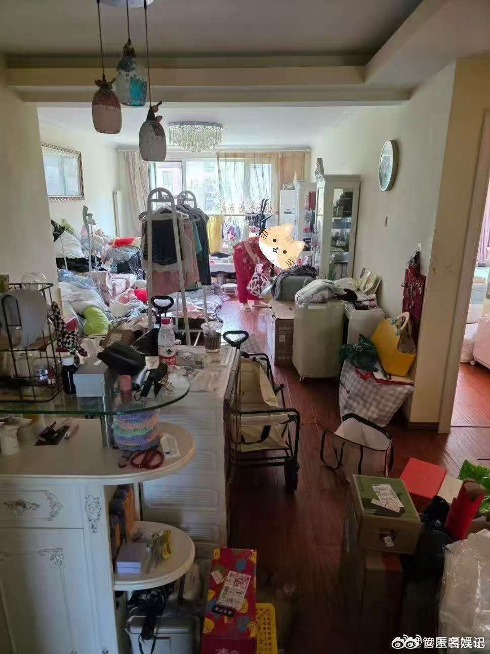 管乐小姨妈已经在收拾了管乐直播自己收拾屋子哇哦！管乐被家里杂乱折腾得不行，粉丝纷