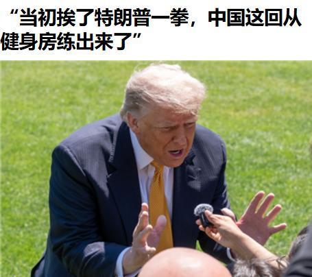 这个标题有点意思——“当初挨了特朗普一拳，中国这回从健身房练出来了……”

这是