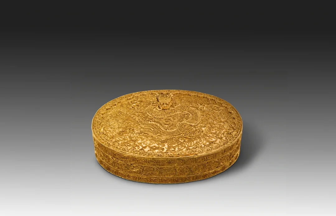 清 金龙纹胭脂盒