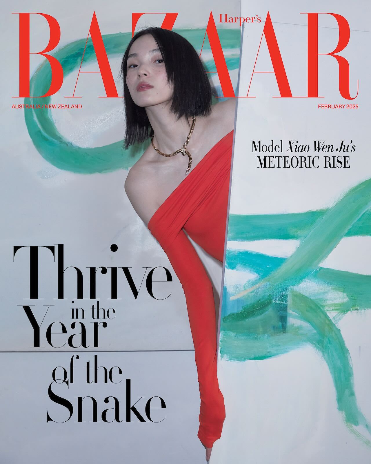 雎晓雯出镜澳洲版时尚芭莎bazaar 2025年2月刊封面解锁新版本封面～依旧是