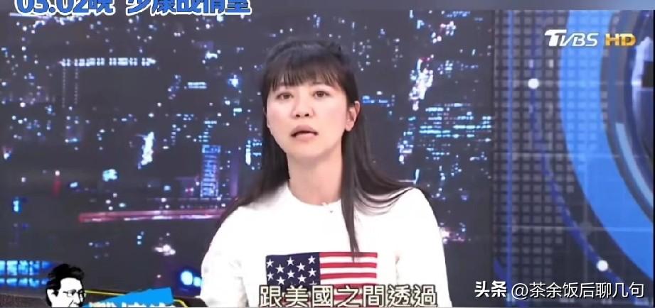高嘉瑜穿印有美国国旗的衣服上赵少康节目遭围攻。
 
一出场就彻底引爆舆论，不光网