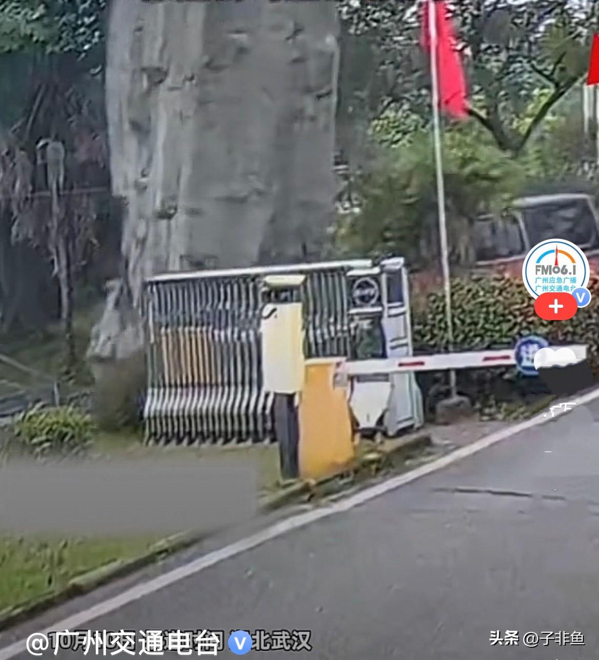 油门当刹车……
         武汉一女子在山庄里度假，一天开车回山庄，不知怎