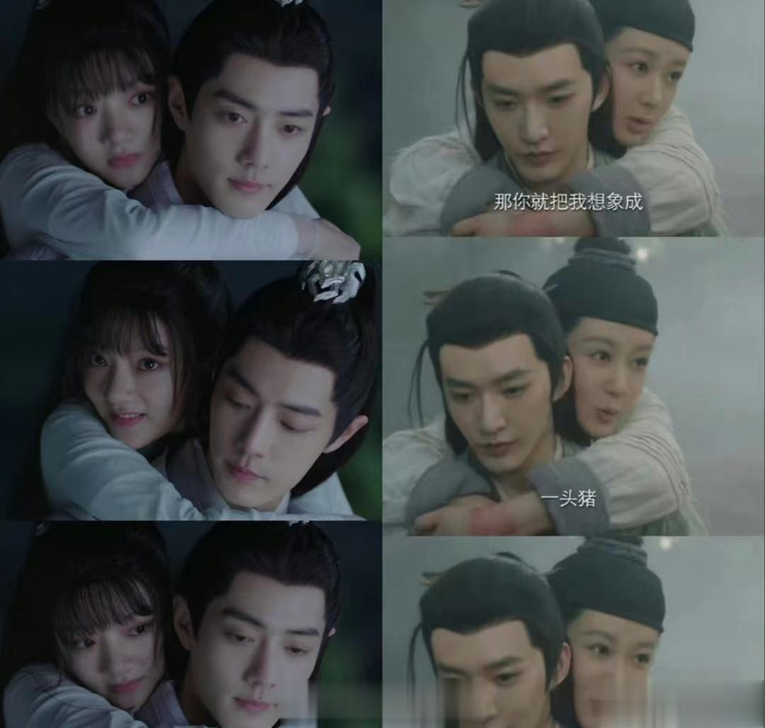 #肖战背任敏VS邓为背杨紫#   感觉这两个人都挺有CP感的，肖战和邓为也不是很