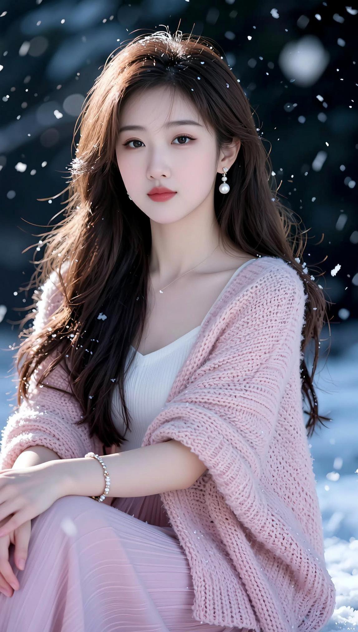 AI雪境温柔风写真 抖音ai创作