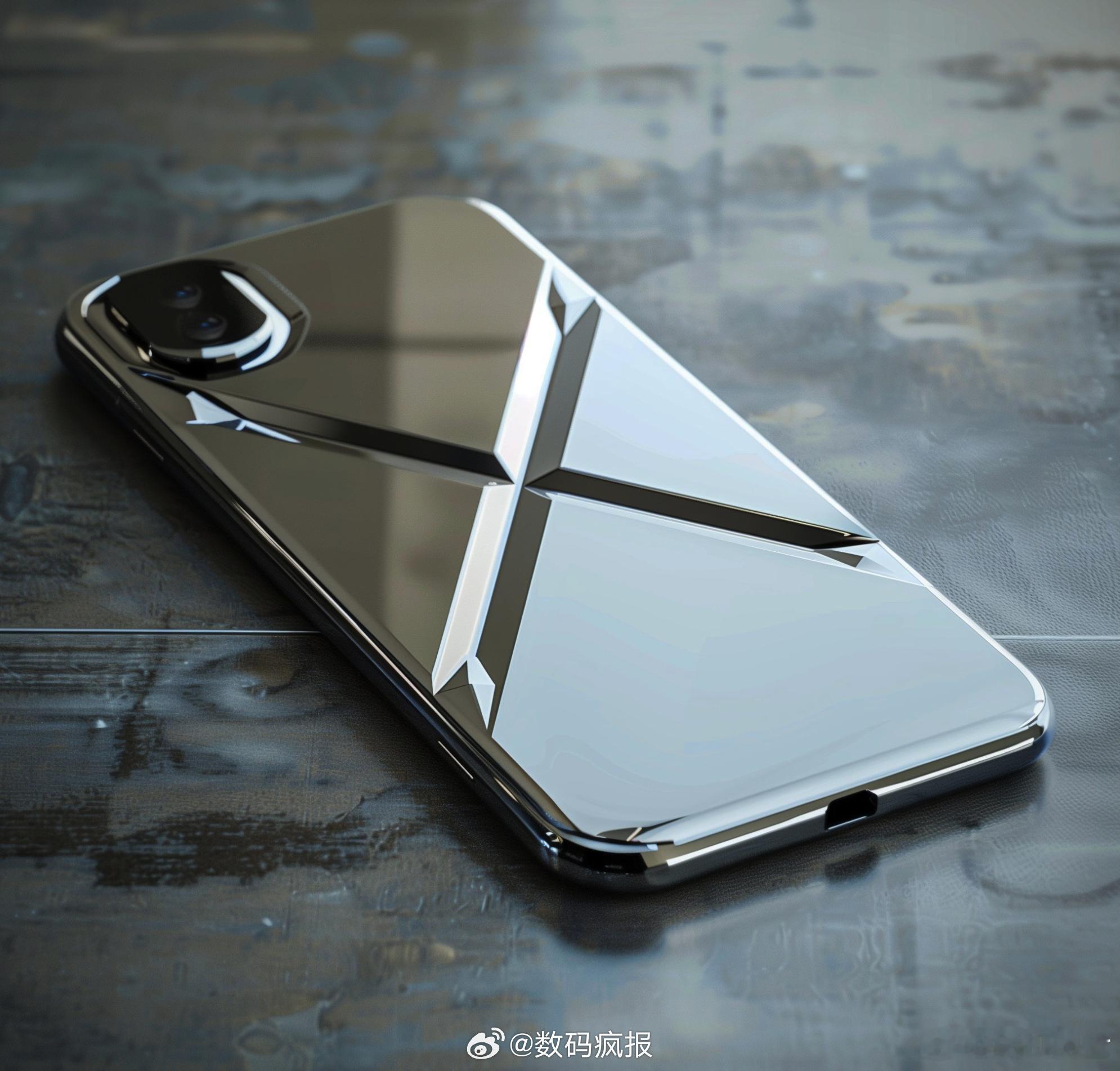 网传的特斯拉手机X Phone，竖排双摄，弧形中框，后盖中间一个大大的“X”，帅
