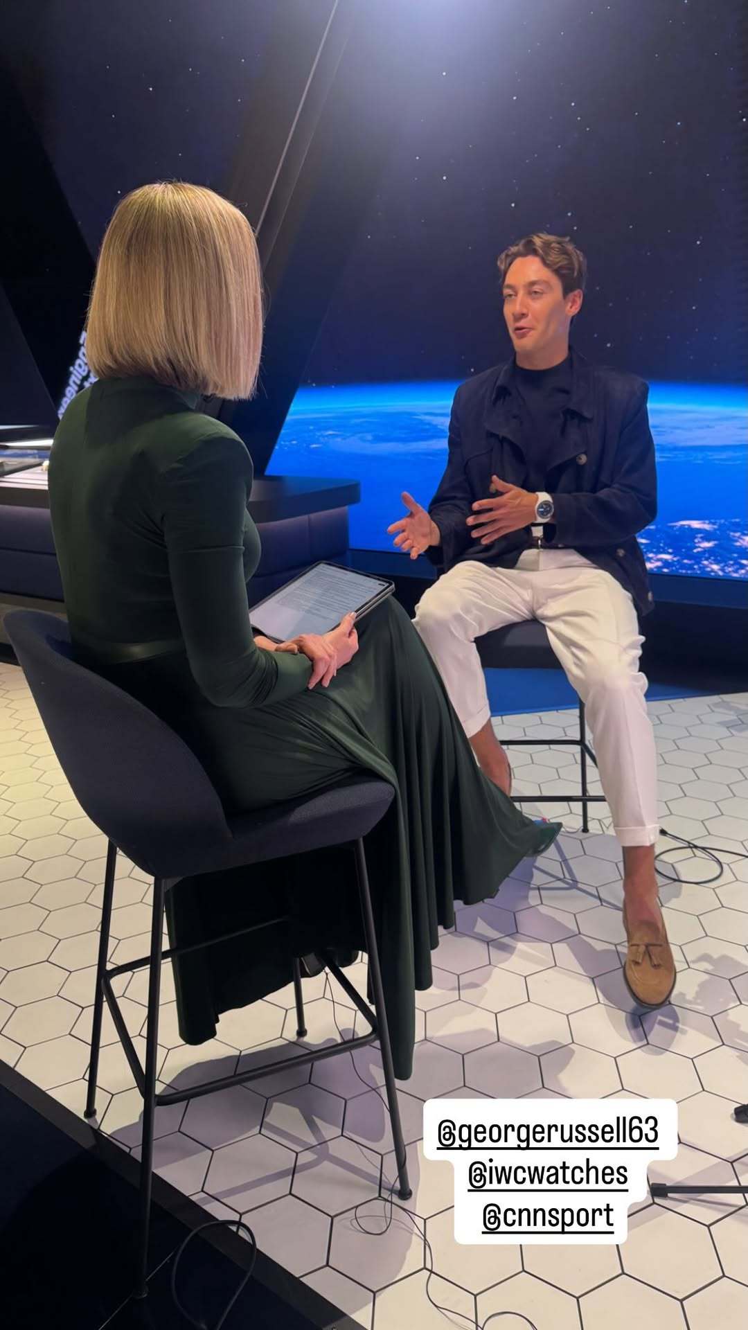 乔治拉塞尔 🩵 GR63消息速递 日内瓦表展George x CNN采访花絮©