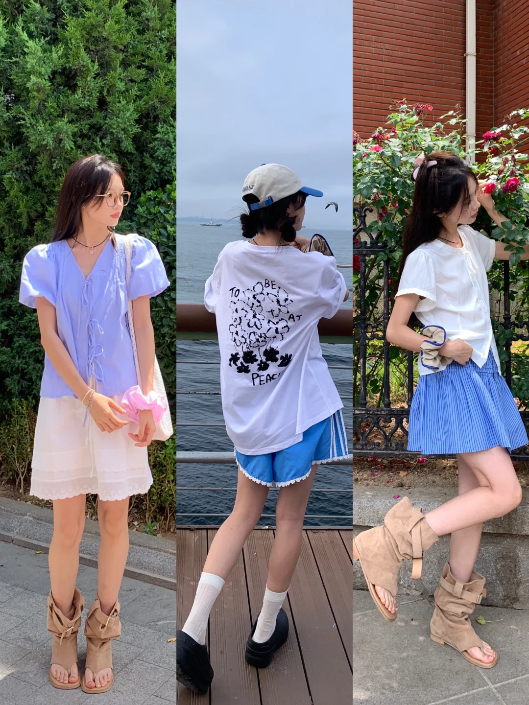 一周穿搭不重样｜夏天就是蓝色脑袋