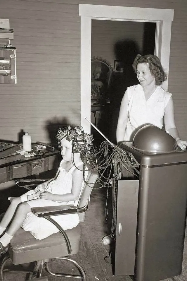Having a perm (1950s)