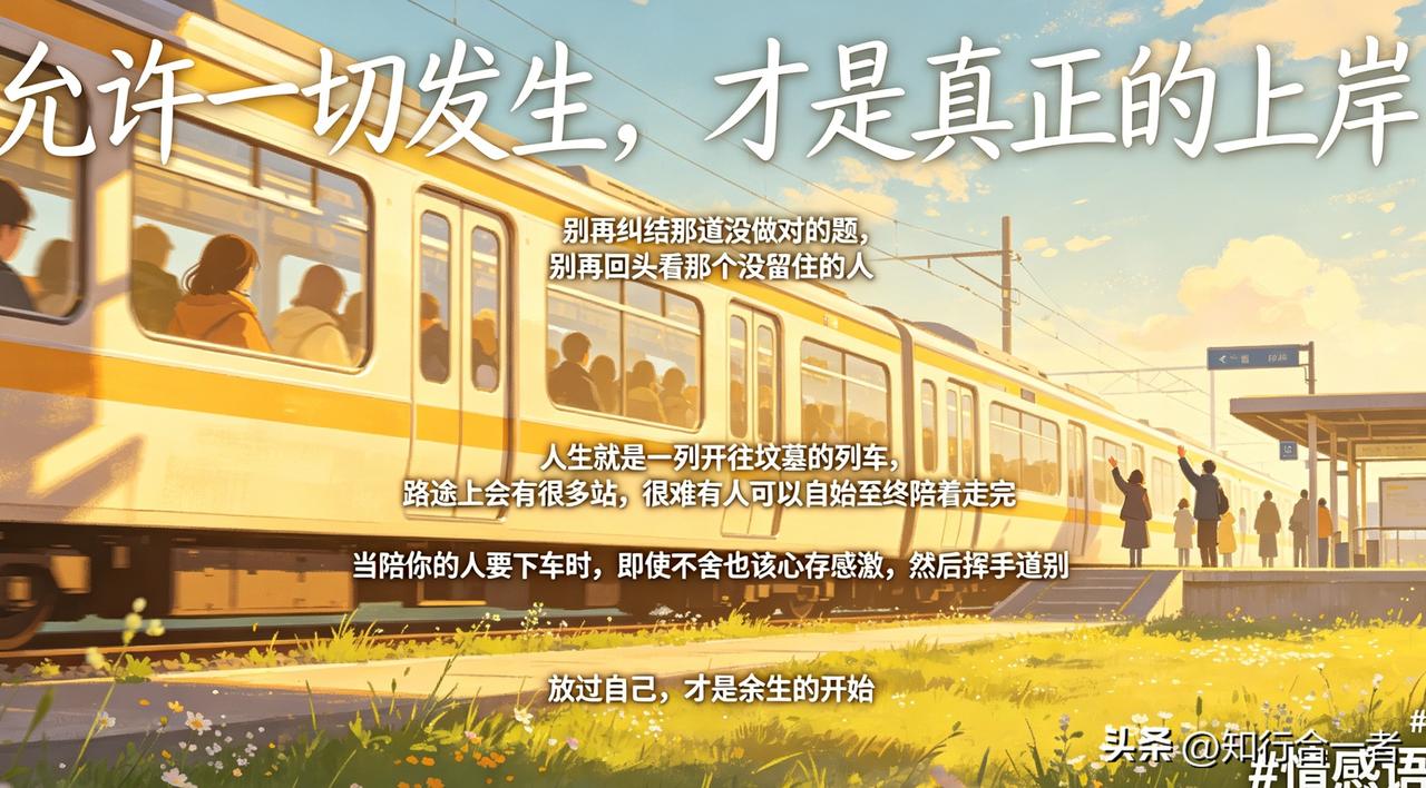 允许一切发生，才是真正的上岸。
别再纠结那道没做对的题，别再回头看那个没留住的人