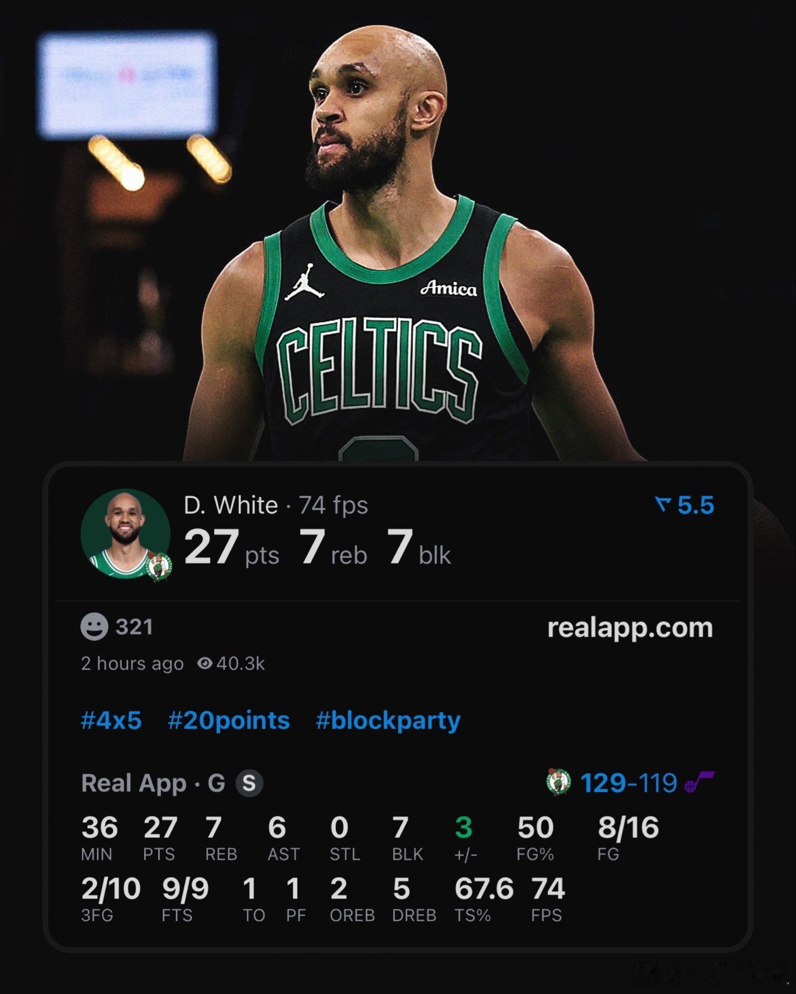 怀特刚刚追平了NBA后卫单场盖帽纪录！ 