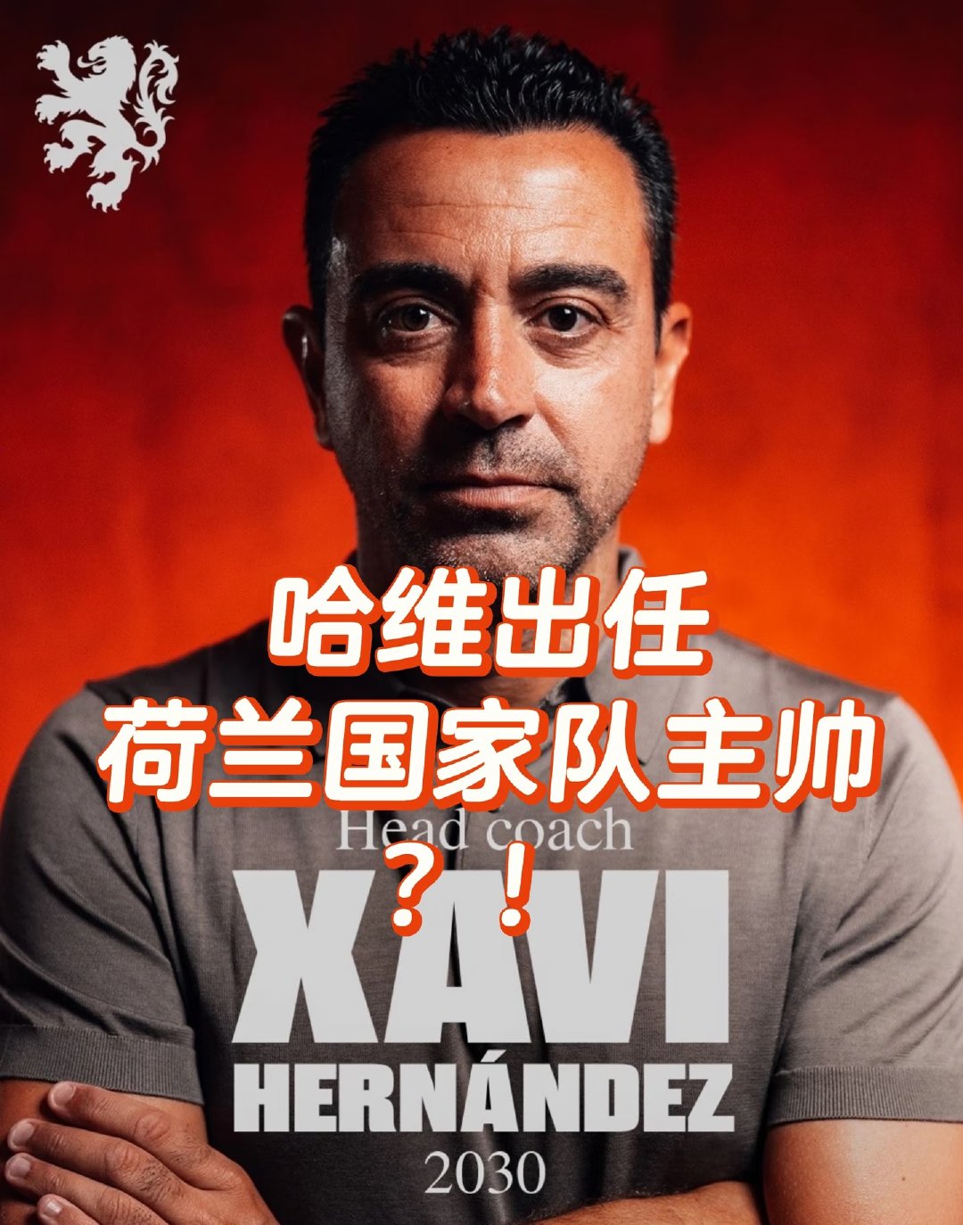 半夜睡不着，看到哈维居然接任荷兰国家队主帅了，这消息太突然了。 哈维执教荷兰国家