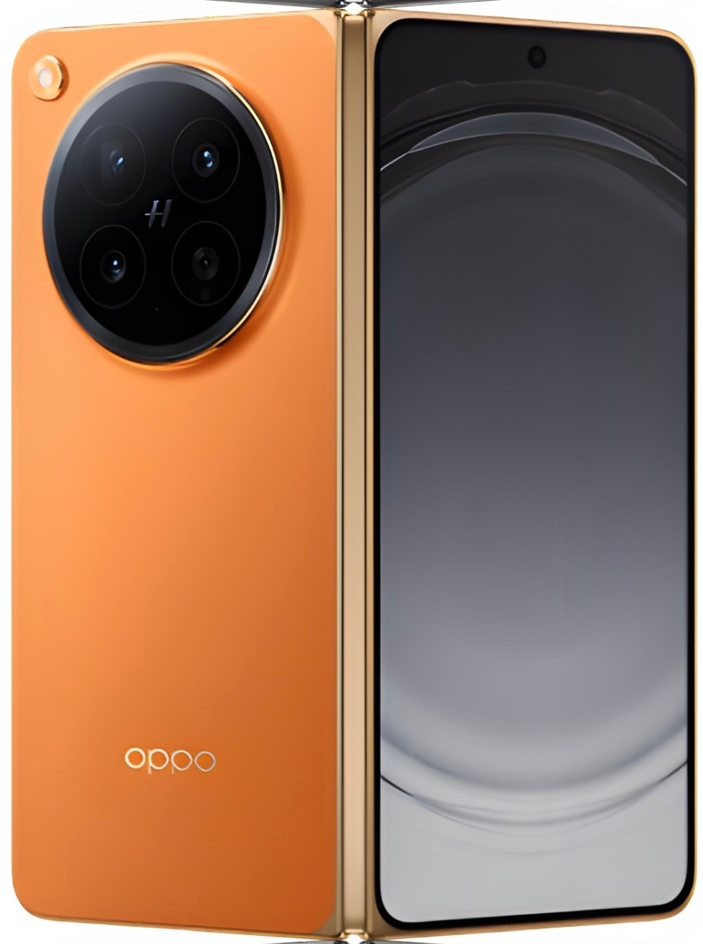 evleaks发布的OPPO Find N6渲染图原钛色、金橙色、深黑色三种颜色