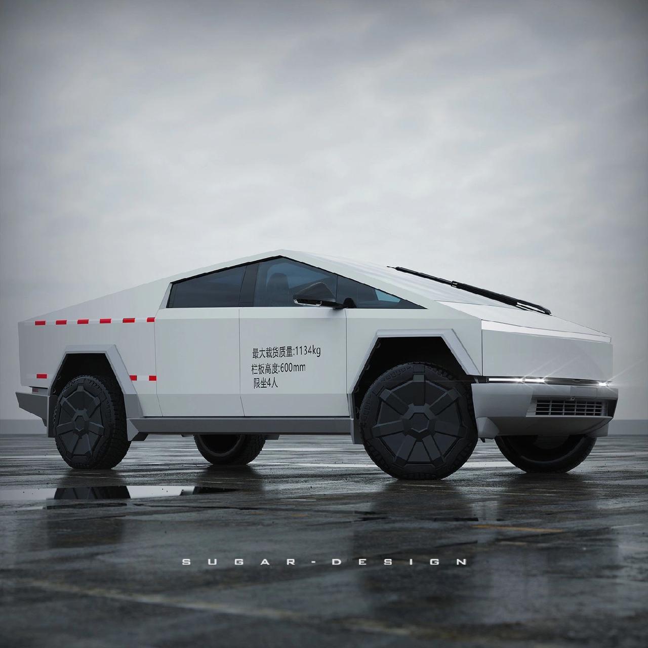 唯一贴了反光条比没贴反光条好看的皮卡CyberTruck#cybertruck 