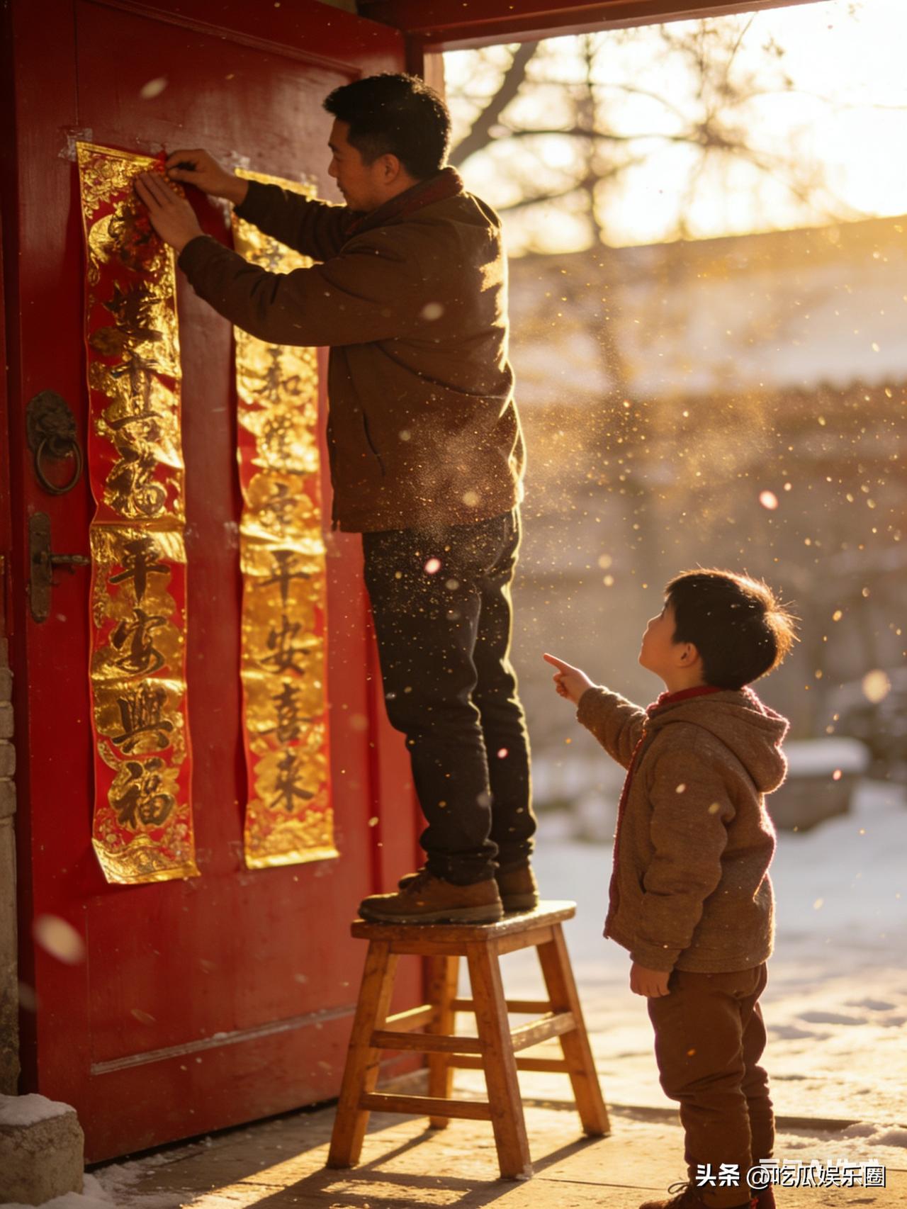 过年是光照进来的地方。

收拾旧物时，母亲把去年磨破的春联小心取下。红纸褪了色，