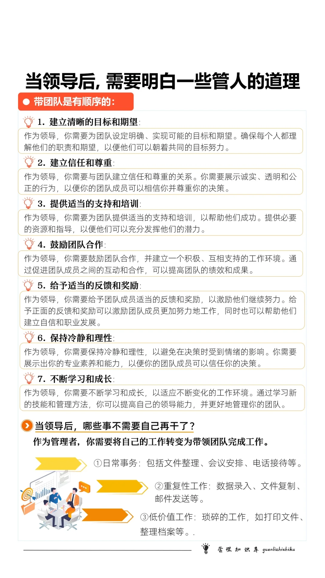 ✍️当领导后，需要明白一些管人的道理