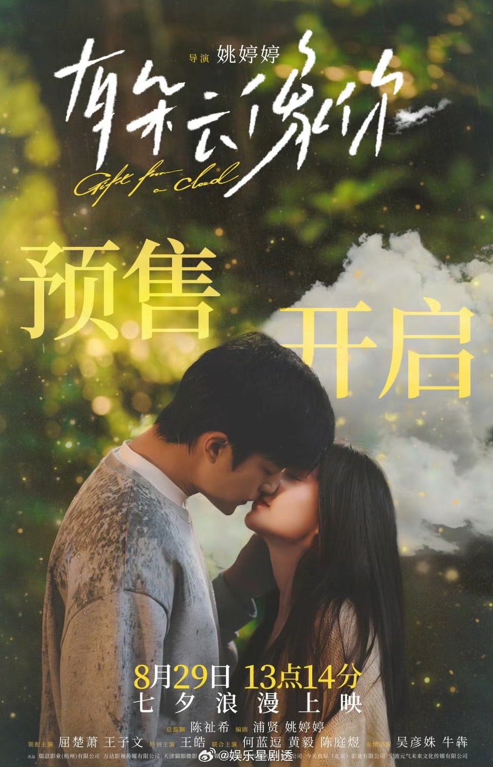 电影有朵云像你电影有朵云像你预售开启 云是思念具象，雨是爱意绵延。《有朵云像你》