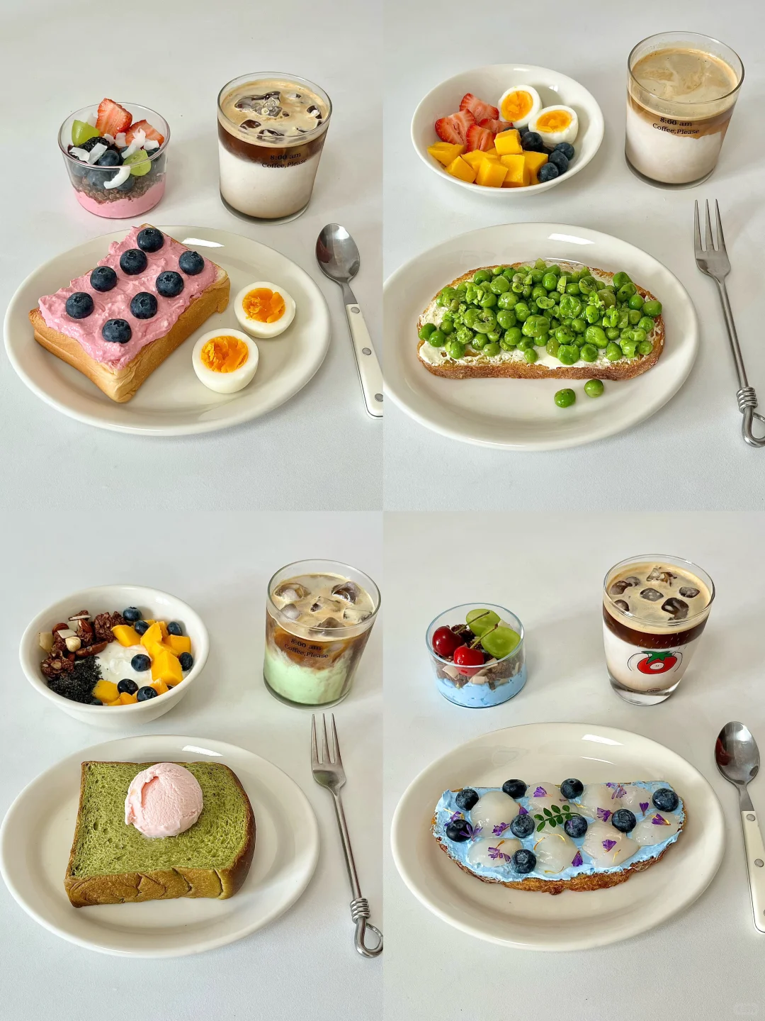 夏日清爽早餐合集🍽️不开火料理的快乐❗
