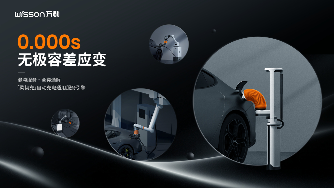 颠覆认知。万勋科技 发布“柔韧充”自动充电机器人，首创“混沌服务”模式，0.00