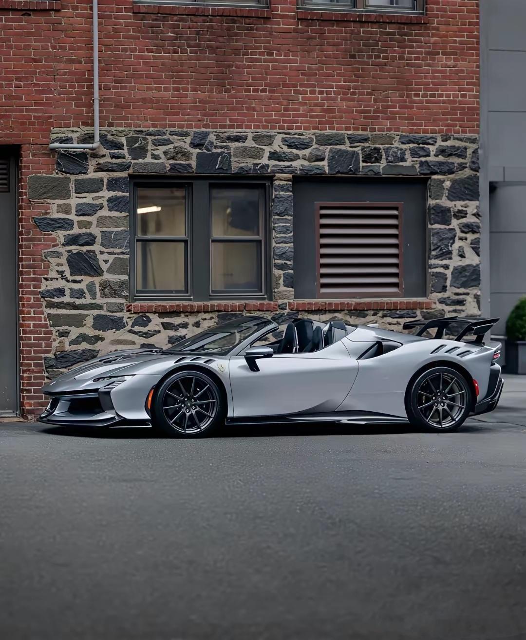 法拉利不愧是超级豪车，线条无敌！ 