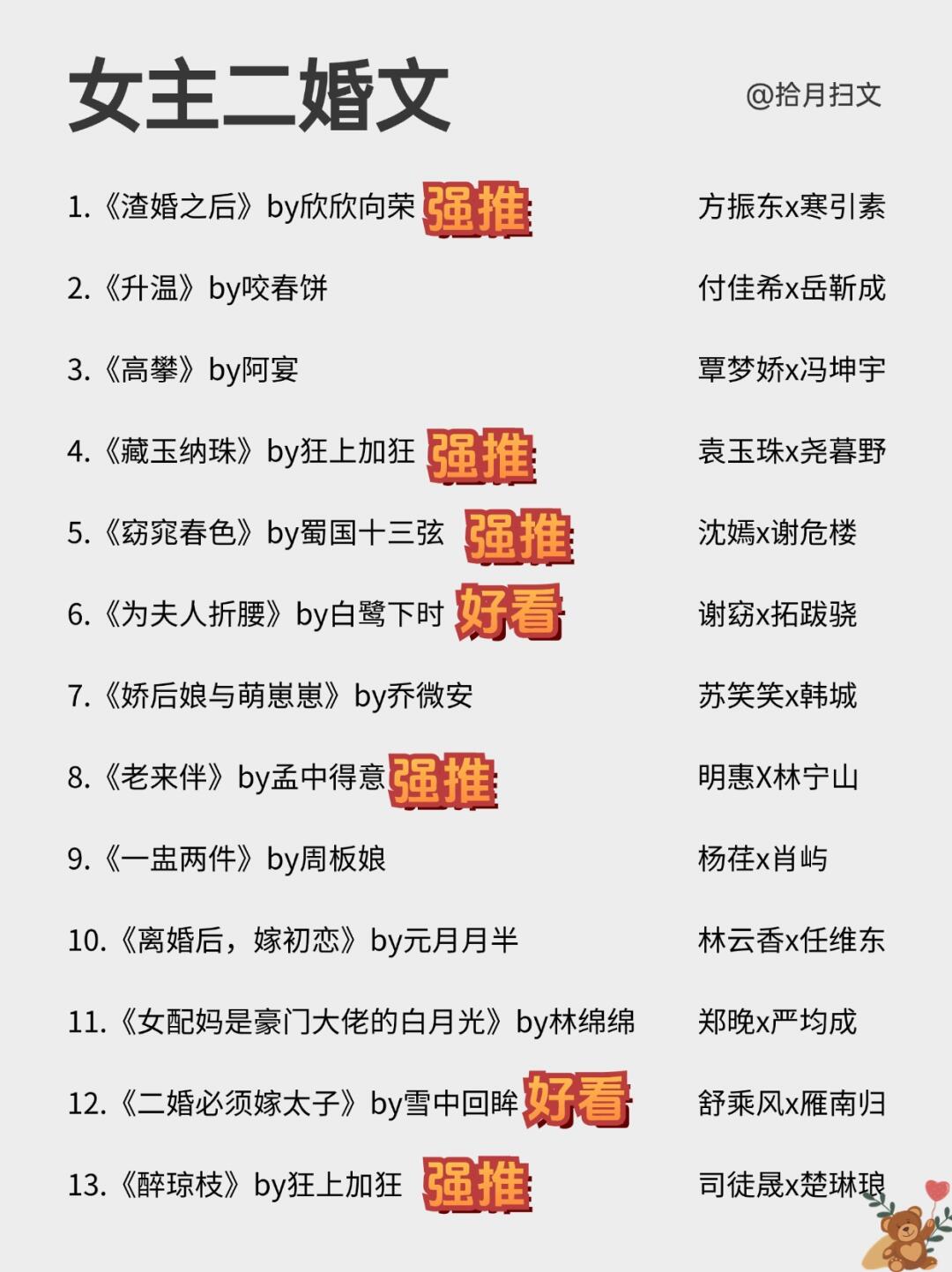 26本巨好看女主二婚文，离婚遇真爱！