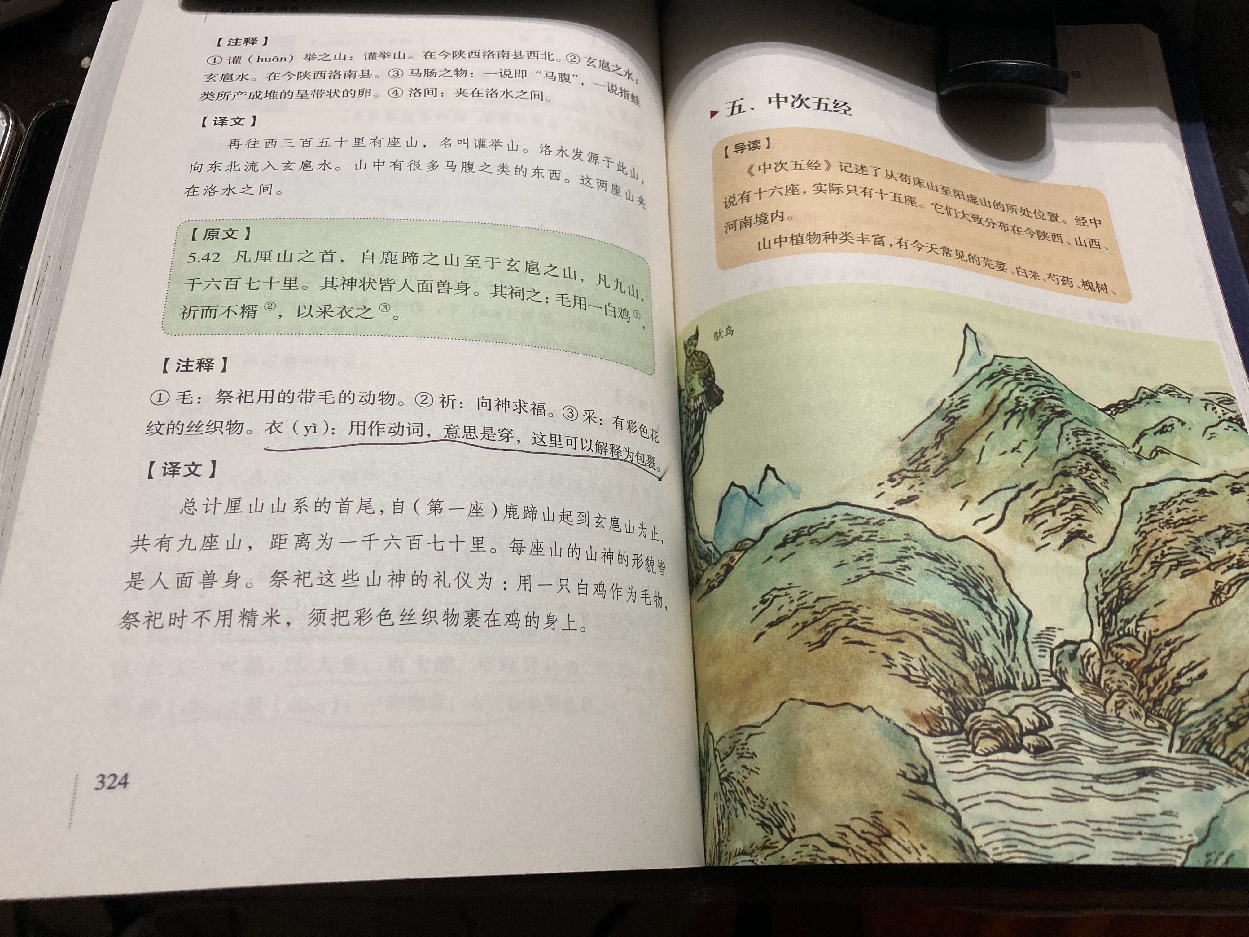 #杨紫国色芳华##特别陪伴杨紫何惟芳160天# 读书80天打卡《山海经》324页