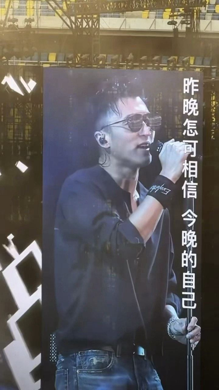 谢霆锋演唱会纳入西安必吃榜 谢霆锋西安场这身这身黑色深V+系带领口，真的很难不多