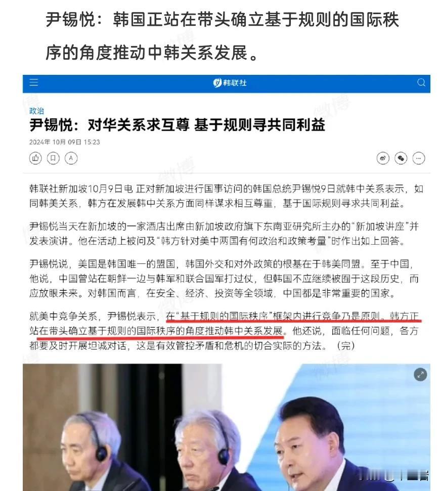 韩国的大统领真可爱！没睡醒就开始讨论国家战略了……
他说的这个未来韩国对华关系“