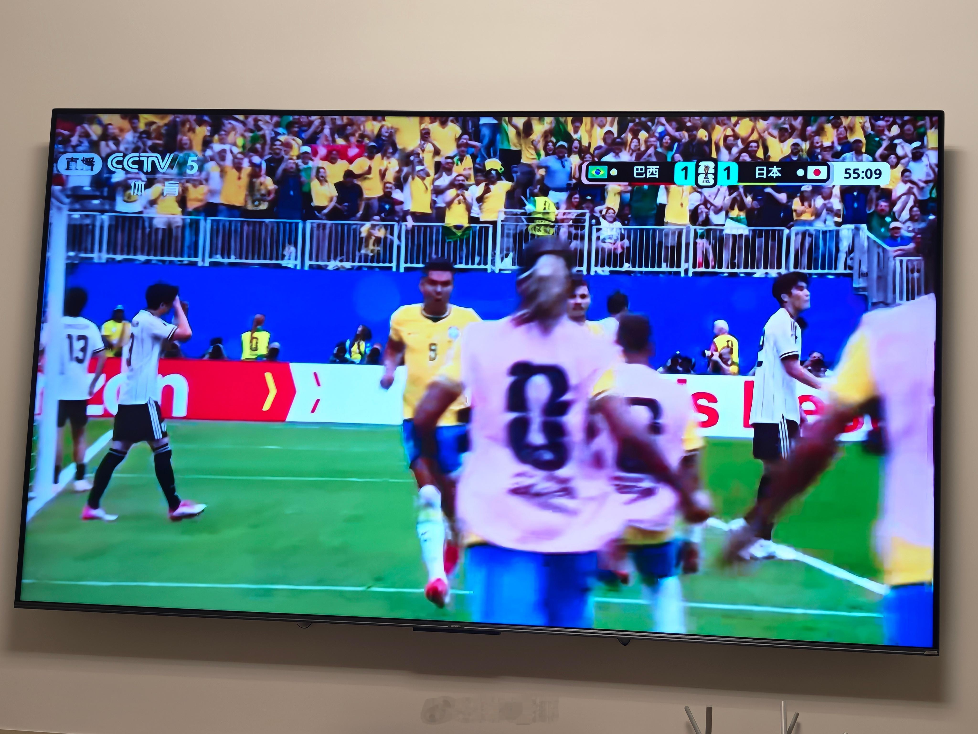 终于进了！ 1-1扳平 巴西扳平日本