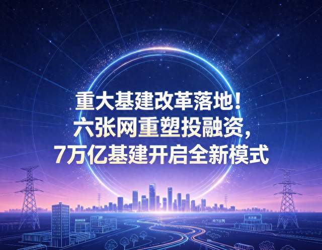 重大基建改革落地！六张网重塑投融资，7万亿基建开启全新模式