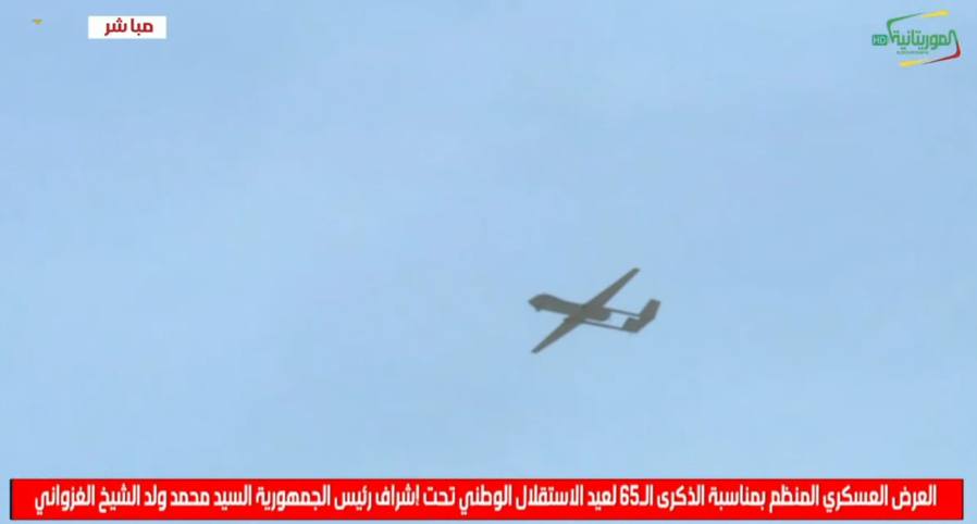 当地时间11月28日，北方长鹰BZK-005E中高空长航时无人机在毛里塔尼亚伊斯