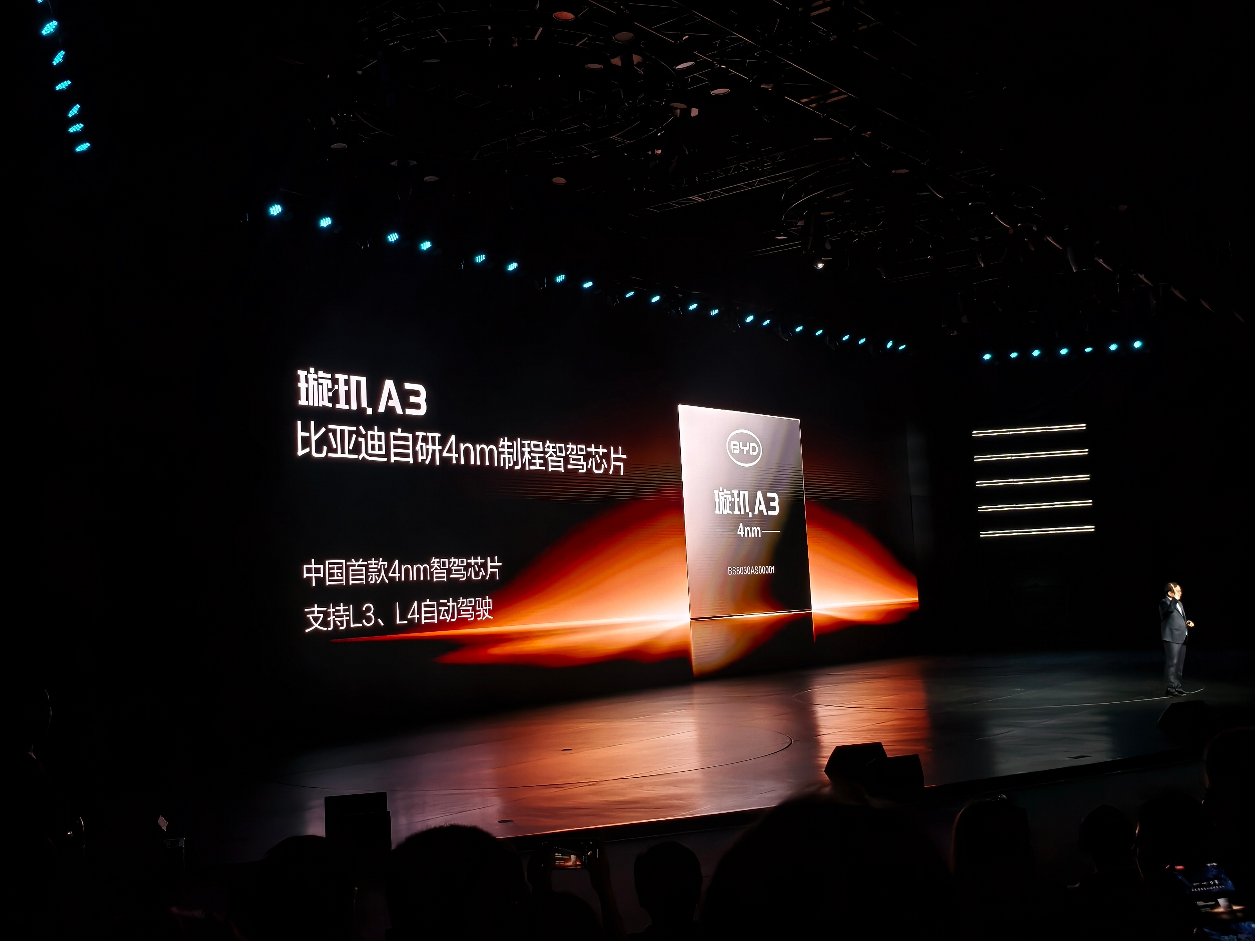 比亚迪智能化战略发布会又自研了比亚迪 这次是自研的4nm智驾芯片璇玑A3未来几年