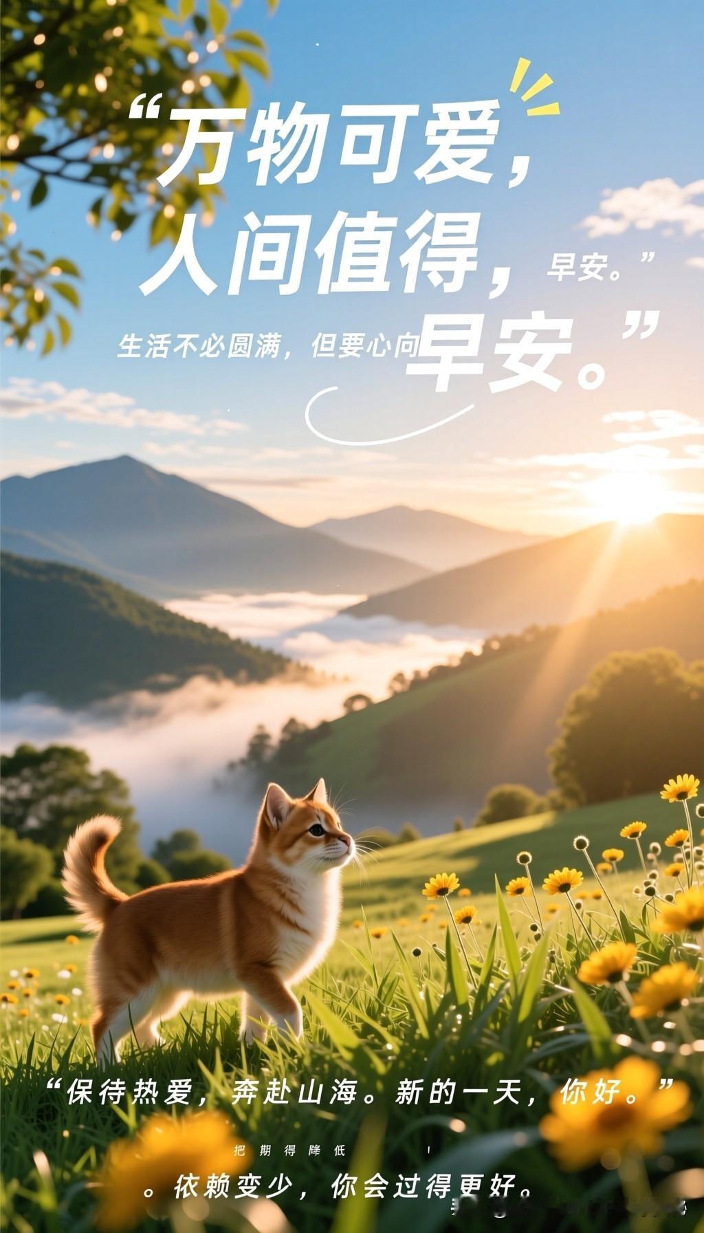 “早安，世界。”暖心早安祝福语 
每一个清晨，都是生活送给我们的礼物。不必纠结于