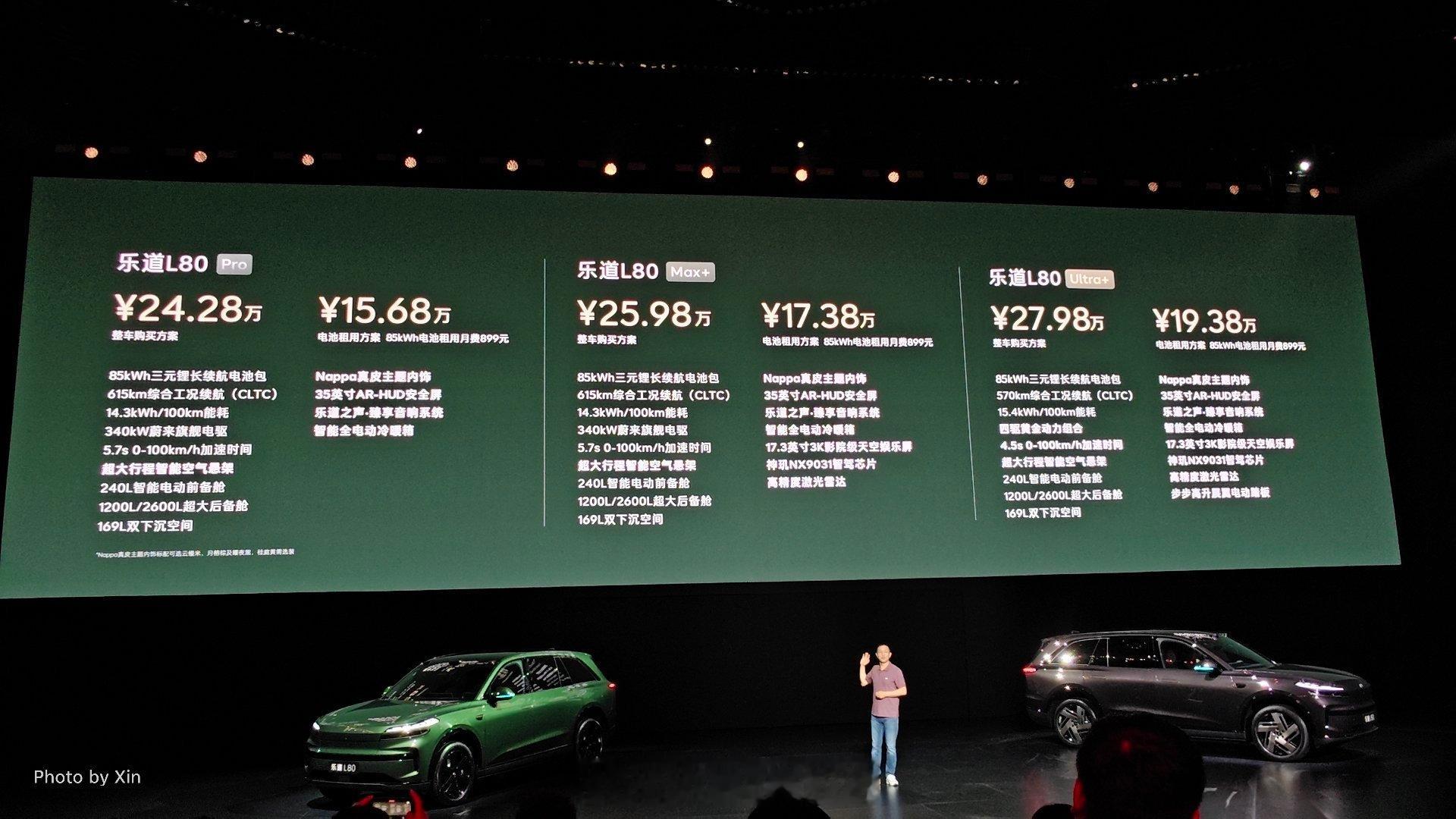 乐道L80的价格出来了！租电价格15.68万起！有点过分了啊！8系的车身、9系的