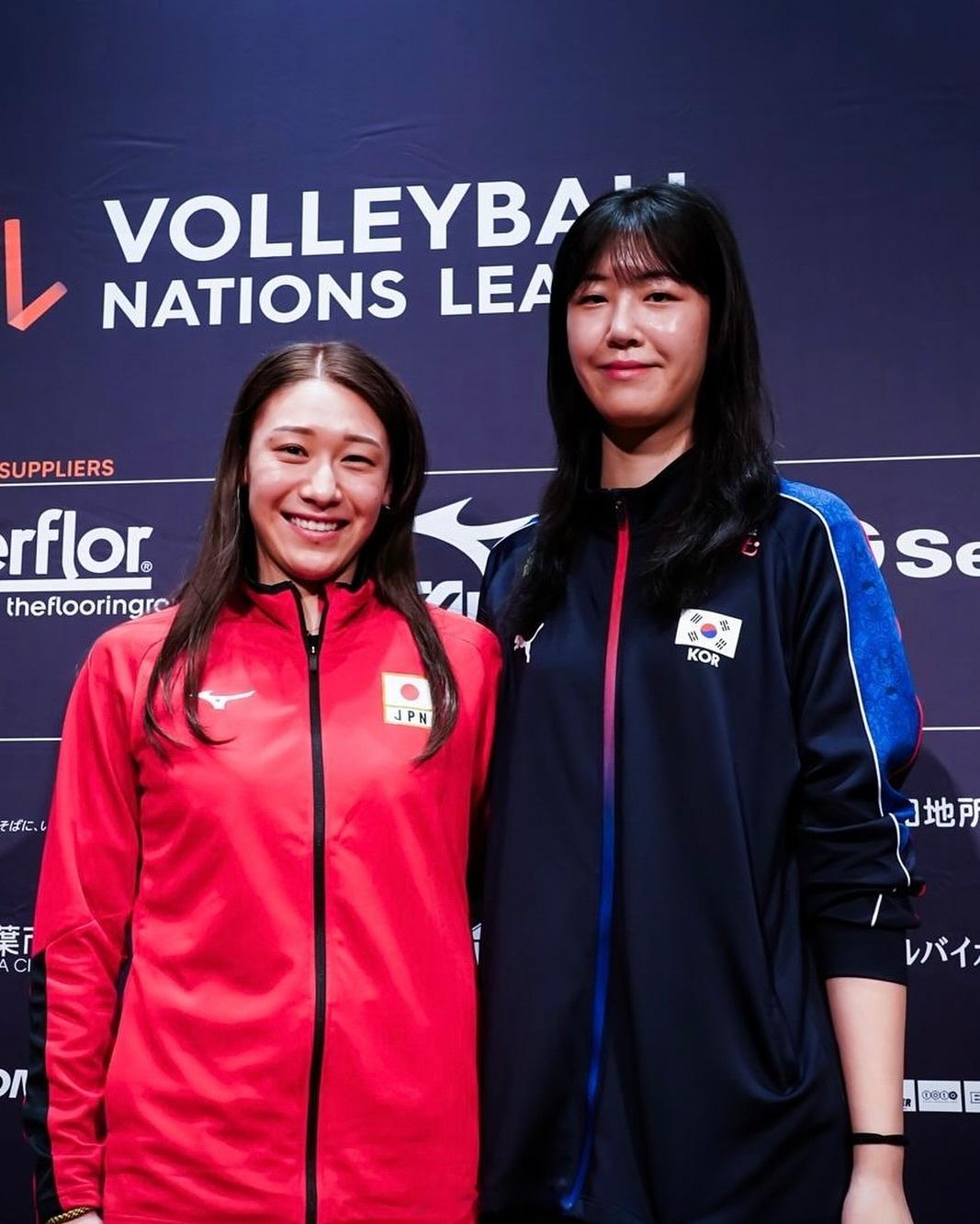 2025世界女排联赛 分站赛第三周日本千叶站：石川真佑 、郑湖永 。 ​​​