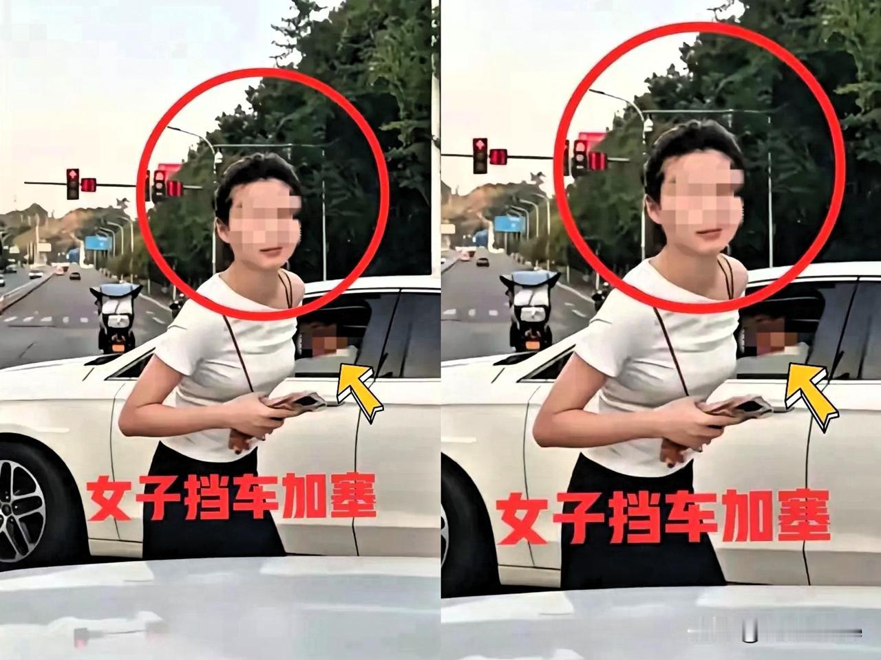 重庆女子拦车让自家车加塞后续：
该女子已被行政拘留，其丈夫邓某驾车违反禁止标线和