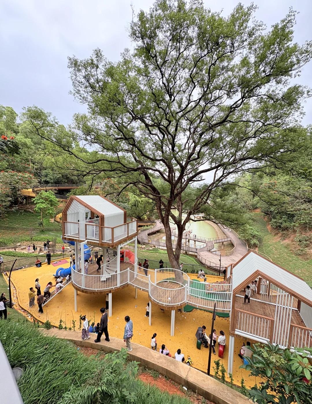 深圳将新开南湾郊野公园，山顶景观台值得去！
目前公园大部分建好了，周天去是阴天，